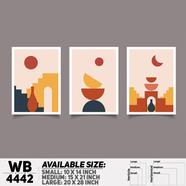 DDecorator Abstract Art (Set of 3) Wall Board and Wall Canvas - WB4442