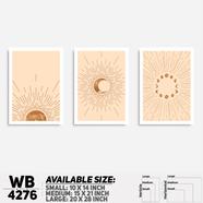 DDecorator Abstract Art (Set of 3) Wall Board And Wall Canvas - WB4276