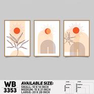 DDecorator Abstract Art (Set of 3) Wall Board And Wall Canvas - WB3353