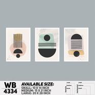 DDecorator Abstract Art (Set of 3) Wall Board And Wall Canvas - WB4334