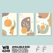 DDecorator Abstract Art (Set of 3) Wall Board And Wall Canvas - WB4249