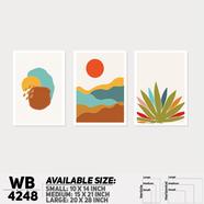 DDecorator Abstract Art (Set of 3) Wall Board And Wall Canvas - WB4248