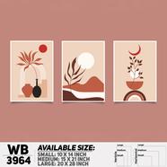 DDecorator Abstract Art (Set of 3) Wall Board And Wall Canvas - WB3964