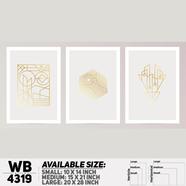 DDecorator Abstract Art (Set of 3) Wall Board Wall Canvas - WB4319