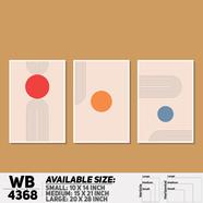 DDecorator Abstract Art (Set of 3) Wall Board And Wall Canvas - WB4368