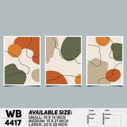 DDecorator Abstract Art (Set of 3) Wall Board And Wall Canvas - WB4417
