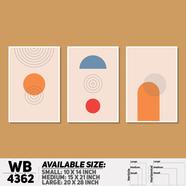 DDecorator Abstract Art (Set of 3) Wall Board And Wall Canvas - WB4362