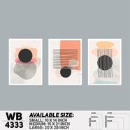 DDecorator Abstract Art (Set of 3) Wall Board And Wall Canvas - WB4333