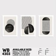 DDecorator Abstract Art (Set of 3) Wall Board And Wall Canvas - WB4303