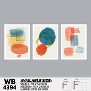 DDecorator Abstract Art (Set of 3) Wall Board And Wall Canvas - WB4394