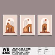 DDecorator Abstract Art (Set of 3) Wall Board And Wall Canvas - WB4260