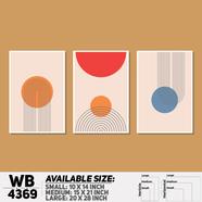 DDecorator Abstract Art (Set of 3) Wall Board And Wall Canvas - WB4369