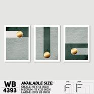 DDecorator Abstract Art (Set of 3) Wall Board And Wall Canvas - WB4393