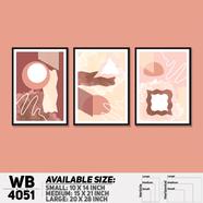 DDecorator Abstract Art (Set of 3) Wall Board and Wall Canvas - WB4051