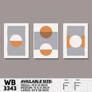 DDecorator Abstract Art (Set of 3) Wall Board And Wall Canvas - WB3343