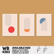 DDecorator Abstract Art (Set of 3) Wall Board And Wall Canvas - WB4363
