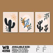 DDecorator Abstract Art Wall Board And Wall Canvas - Set of 3 - WB4098