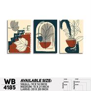 DDecorator Abstract Art Wall Board And Wall Canvas - Set of 3 - WB4185