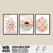 DDecorator Abstract Art Wall Board And Wall Canvas - Set of 3 - WB4095