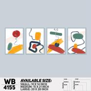 DDecorator Abstract Art Wall Board And Wall Canvas - Set of 4 - WB4155