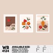 DDecorator Abstract Art Wall Board And Wall Canvas - Set of 3 - WB4124