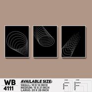DDecorator Abstract Art Wall Board And Wall Canvas - Set of 3 - WB4111
