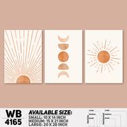 DDecorator Abstract Art Wall Board And Wall Canvas - Set of 3 - WB4165