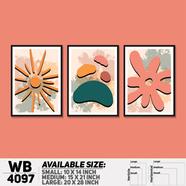 DDecorator Abstract Art Wall Board And Wall Canvas - Set of 3 - WB4097