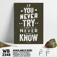 DDecorator Always Keep Trying - Motivational Wall Board And Wall Canvas - WB2348