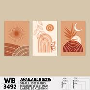 DDecorator Astrophysics Abstract ArtWork (Set of 3) Wall Board And Wall Canvas - WB3492