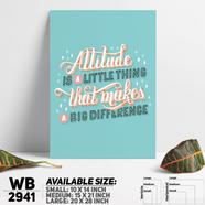 DDecorator Attitude Is Everything - Motivational Wall Board and Wall Canvas - WB2941