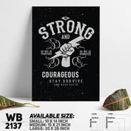DDecorator Be Strong - Motivational Wall Board and Wall Canvas - WB2137