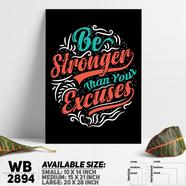 DDecorator Be Stronger - Motivational Wall Board and Wall Canvas - WB2894