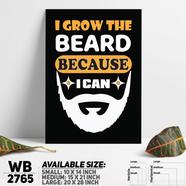 DDecorator Beard Man Bear - Motivational Wall Board and Wall Canvas - WB2765