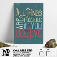 DDecorator Believe - Motivational Wall Board and Wall Canvas - WB2116