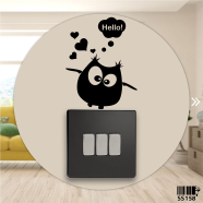 DDecorator Bird In Love Switch Socket Wall Sticker - (SS158)