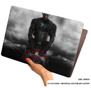DDecorator Captaine America With His Sheild Laptop Sticker - (LSKN540)