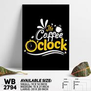 DDecorator Coffee Clock - Motivational Wall Board and Wall Canvas - WB2794