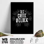 DDecorator Coffee Clock - Motivational Wall Board and Wall Canvas - WB2795