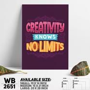 DDecorator Creativity Knows No Limit - Motivational Wall Board and Wall Canvas - WB2651
