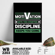 DDecorator Discipline - Motivational Wall Board and Wall Canvas - WB2203