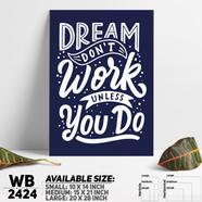 DDecorator Do Hard Work - Motivational Wall Board And Wall Canvas - WB2424