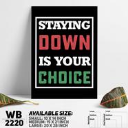 DDecorator Don't Stay Down - Motivational Wall Board And Wall Canvas - WB2320