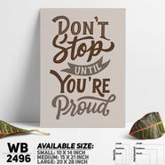 DDecorator Don't Stop - Motivational Wall Board And Wall Canvas - WB2496