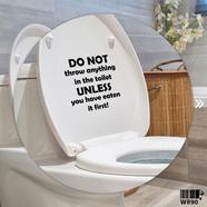 DDecorator Don't Throw Anything Vinyl Decals Removable Sticker For Washroom - WR90 icon