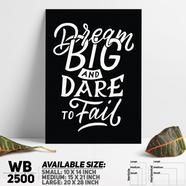 DDecorator Dream Big - Motivational Wall Board And Wall Canvas - WB2500