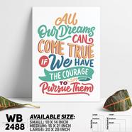 DDecorator Dream Come True - Motivational Wall Board and Wall Canvas - WB2488