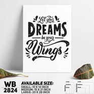 DDecorator Dream by Your Wings - Motivational Wall Board and Wall Canvas - WB2824