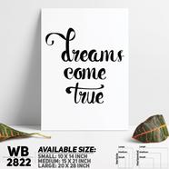 DDecorator Dreams Come True - Motivational Wall Board and Wall Canvas - WB2822