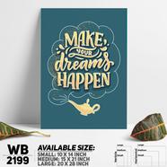 DDecorator Dreams and Work Hard - Motivational Wall Board and Wall Canvas - WB2199